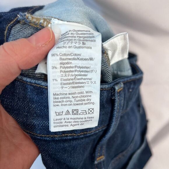 Madewell Dark Wash Cut Off Curvy High Rise Denim Shorts Size 24 - Picture 8 of 9